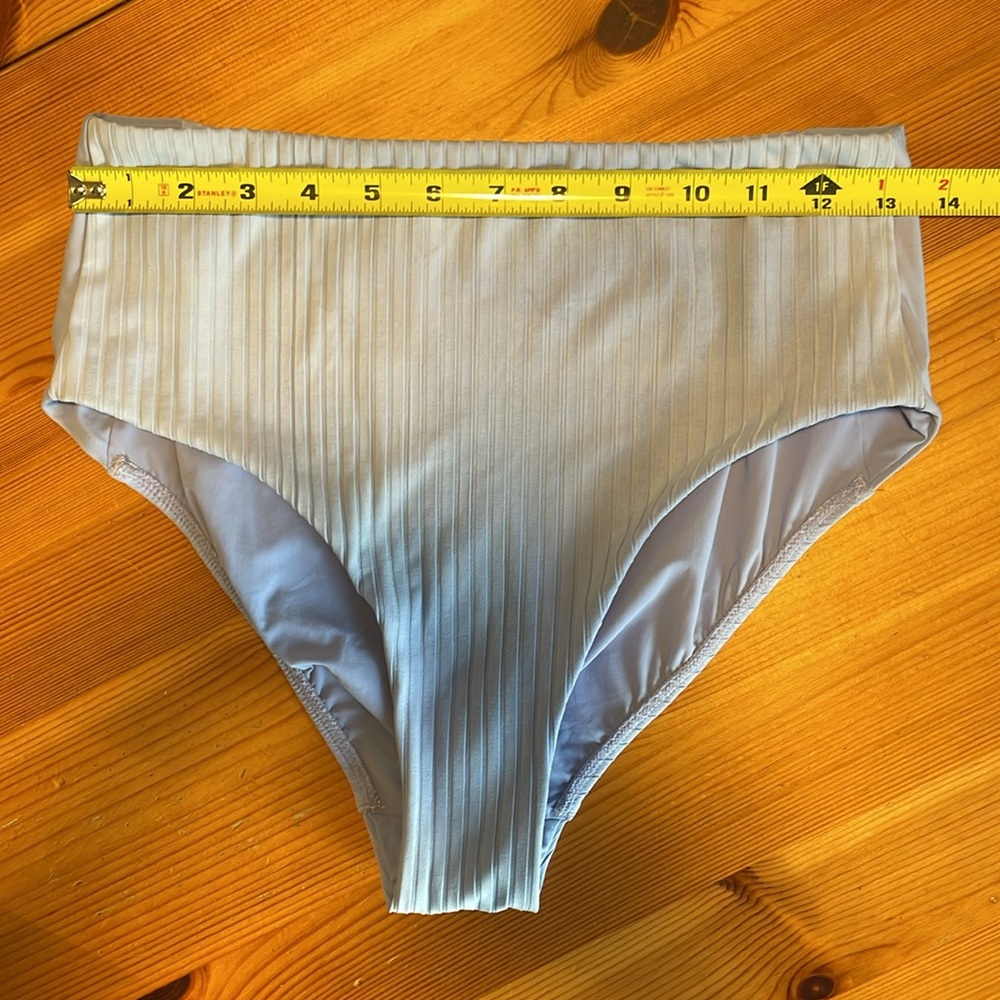 Athleta Size Small Rib High Waist Swim Bottom in Victorian Periwinkle - Picture 2 of 5